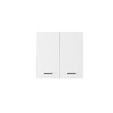 ML-Design Badezimmerschrank Weiß 60 x 60 x 31 cm, Badschrank 2-Türig mit 2 Ablagen, viel Stauraum, aus…