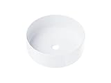 VBChome Waschbecken 41 x 41 x 13 cm Keramik Weiß Waschtisch Handwaschbecken Aufsatzwaschbecken Komfortabel…