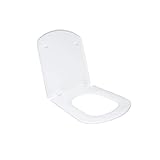 SENSEA - Quadratischer WC-Sitz - Kunststoff - Glänzend weiße Oberfläche - EINFACH