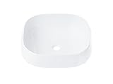VBChome Waschbecken 45 x 41 x 15 cm Keramik Weiß Oval Waschtisch Handwaschbecken Aufsatzwaschbecken…