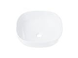 VBChome Waschbecken 42 x 42 x 15 cm Keramik Weiß Waschtisch Handwaschbecken Aufsatzwaschbecken Komfortabel…
