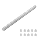 Diflart Carrara weißer Marmor-Bleistift-Auskleidung, 1,9 x 30,5 cm, Bullnose Fliesenrandverkleidung,…
