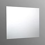 KIAMAMI VALENTINA Badezimmerspiegel 60x70 umkehrbar mit chromierter Lampe (90x70 cm, Ohne LED-Lampe)