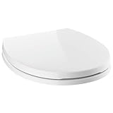 DELTA FAUCET 801903-WH Round Front Slow-Close Toilet Seat in White