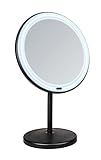 WENKO LED Stand-Kosmetikspiegel Onno, dimmbarer Spiegel mit LED-Beleuchtung und 5-fach Vergrößerung,…