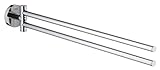 GROHE Start - Handtuchhalter (439mm, 2-armig & schwenkbar, Material: Metall, inkl. Schrauben & Dübel),…