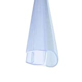 Duschdichtung, Hohlkammerprofil, Türdichtung Transparent 100cm, für 8mm Glasstärke Wasserabweisprofil…