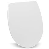 WENKO Tavola Wc Sitz mit Absenkautomatik [Einfache Montage] Klodeckel mit Absenkautomatik in weiß [Thermoplast…