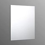 KIAMAMI VALENTINA Einfacher Badezimmerspiegel mit grauem ABS-Rahmen 70x60