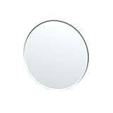 Gatco Abgeschrägter Spiegel, bündig montiert, Rahmenlos, rund, 62,2 cm hoch, silberfarben