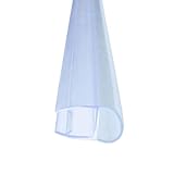 Duschdichtung, Hohlkammerprofil, Türdichtung Transparent 100cm, für 8mm Glasstärke Wasserabweisprofil…
