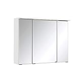 Held Möbel Bolgona Spiegelschrank, Holzwerkstoff, Weiß, 20 x 80 x 68 cm