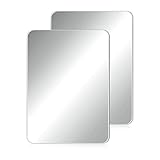2 Stück Magnet Locker Spiegel Klein Echtglas Spiegel für Schule Spind Rechteckig Locker Zubehör Magnetischer…
