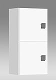 lifestyle4living Oberschrank in glänzendem weiß, mit 2 Türen, Maße: B/H/T ca. 33/65/20 cm