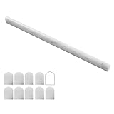 Lovdeco Carrara weiße Marmor-Bleistift-Liner-Fliese, Kantenleiste für Dusche und Spritzer, Bullnose…