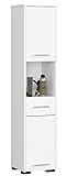 AKORD Badezimmer-Hochschrank schränke | Badezimmer kommode |2D1SZ1WN, B30 x H140 x T30 cm, Gewicht 25…