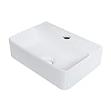 Ibergrif Hänge-Waschbecken, 37x27x11CM, Einfache Reinigung und Installation, Geeignet für Badezimmer,…