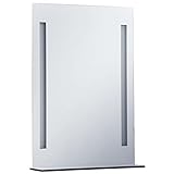 vidaXL Badezimmer LED Wandspiegel mit Regal Spiegel Badspiegel Badezimmerspiegel Lichtspiegel 50x70cm…