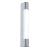 EGLO LED Wandlampe Tragacete, 1 flammige Wandleuchte, LED Spiegelleuchte aus Edelstahl und Kunststoff,…