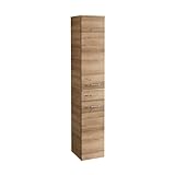 FACKELMANN Milano Hochschrank mit 2 Türen und 1 Schublade – Schrank fürs Badezimmer (30,5 cm x 165,5…