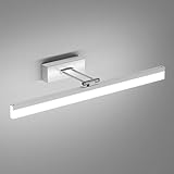 Klighten LED Spiegellampe Badezimmer 14W 910Lumen, 60cm Silber Spiegelleuchte Bad, 180 Grad Einstellbar…