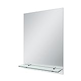 S'AFIELINA Spiegel mit Ablage 45x60 cm Badspiegel mit Ablagen wandspiegel mit ablage Dekospiegel