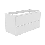 Aica Sanitär Waschbeckenunterschrank 100 cm Unterschrank Waschtischunterschrank Weiß