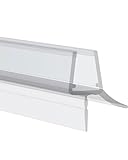 Gedotec Duschtürdichtung 135° | 1 Stück | Glasbodendichtung mit seitlicher Duschlippe | Länge: 1 m |…
