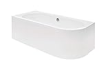 ECOLAM Badewanne Wanne Eckwanne Eckbadewanne für Zwei Modern Design Acryl weiß Avita 180x80 cm LINKS…