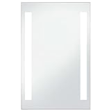 vidaXL Wandspiegel Badezimmer mit LED Spiegel Badspiegel Lichtspiegel Badezimmerspiegel 60x100cm Glas…