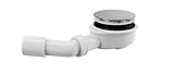 Ablaufgarnitur für Duschwannen- Dusche Siphon -Maße: Ø 90 mm Ablauf flach 60 mm Alcaplast-Farbe:weiss/-Chrom