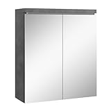 Badezimmer Spiegelschrank Toledo 60cm Dunkle Grau – Stauraum Unterschrank Möbel Zwei Türen Badschrank