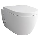 Alpenberger Hänge WC mit Bidet Funktion | Spülrandlose Toilette | WC Deckel mit Absenkautomatik | Taharet…