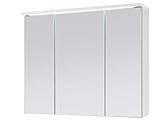 Spiegelschrank Badschrank Spiegel Badhängeschrank Badmöbel Kirkja I Weiß/Weiß 80 cm