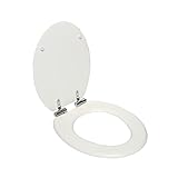 SENSEA - Ovaler Toilettensitz aus MDF - Weiß glänzend - Fallschutz - PURITY