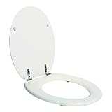 SENSEA - Toilettensitz POP - Oval - Holz MDF - FSC-zertifiziert - Farbe Weiß - Hochglanz-Finish - Universeller…