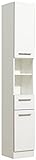 Pelipal Quickset 953 Hochschrank, Holzwerkstoff, Weiß Glanz/Betonkante, H x B x T / 195,5 cm x 30 cm…