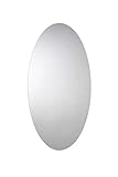 Croydex Belham Badezimmerspiegel, oval Spiegel, Glas, Silber, Einheitsgröße