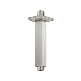 Aolemi Brushed nickel 4 Inch Length 10cm Shower Arm with Flansch Stainless steel Straight Ceiling Mount…