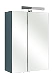Pelipal Badezimmer-Spiegelschrank; 311 in Anthrazit-Grau mit LED-Beleuchtung, 50 cm breit | Badschrank;…