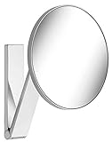 Keuco Wand-Kosmetikspiegel mit Schwenkarm und Drehgelenk, 5-facher Vergrößerung, 20x20cm, rund, Chrom,…