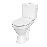 VBChome WC Toilette Stand Spülrandlos Keramik Komplett Set mit Spülkasten Funktion für waagerechten…