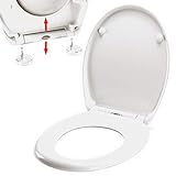 spirella Premium Toilettendeckel oval weiß. Klodeckel mit Quick-Release-Funktion und Softclose Absenkautomatik.…