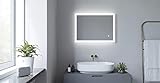 AQUABATOS® Badspiegel mit Beleuchtung Eckig 50x70 cm LED Licht Wandspiegel Gäste WC Badezimmer Spiegel…