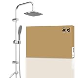 EISL Duschset EASY FRESH, Duschsystem ohne Armatur 2 in 1 mit großer Regendusche (250 x 200 mm) und…