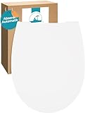 Calmwaters® WC-Sitz mit Absenkautomatik, Weiß, antibakterieller Duroplast Toilettensitz, Edelstahl-Scharniere,…