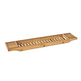 SoBuy® FRG212-N 80cm Lang- Schöne Badewannenablage aus Bambus Badewannenbrett Badewannenauflage Wannenbrücke…