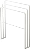 Yamazaki 4979 Tower Handtuchhalter mit 3 Ebenen, weiß, Stahl, Minimalistisches Design