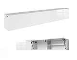 RODRIGO PlatanRoom Badschrank weiß schwarz 240 (2x120) x 30 x 25 cm breit Badmöbel Badezimmer Hängeschrank…
