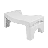 LOMOS Faltbarer Badezimmer WC- & Toilettenhocker „Vital“ in Weiß (41x22x17cm)